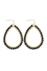 HDE2856 - WIRE TEARDROP GLASS BEADS HOOK EARRINGS