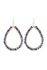 HDE2856 - WIRE TEARDROP GLASS BEADS HOOK EARRINGS