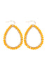 HDE2856 - WIRE TEARDROP GLASS BEADS HOOK EARRINGS