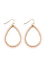 HDE2856 - WIRE TEARDROP GLASS BEADS HOOK EARRINGS