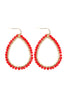 HDE2856 - WIRE TEARDROP GLASS BEADS HOOK EARRINGS