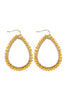 HDE2856 - WIRE TEARDROP GLASS BEADS HOOK EARRINGS