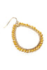 HDE2856 - WIRE TEARDROP GLASS BEADS HOOK EARRINGS