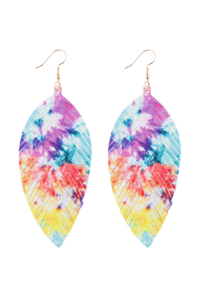 VIBRANT LEATHER DROP EARRINGS