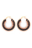 HDE3393 - BOHEMIAN RONDELLE BEADS HOOP EARRINGS