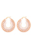 HDE3393 - BOHEMIAN RONDELLE BEADS HOOP EARRINGS