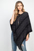 WAVE PATTERN STRIPE PONCHO