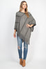 WAVE PATTERN STRIPE PONCHO