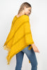 WAVE PATTERN STRIPE PONCHO