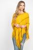 WAVE PATTERN STRIPE PONCHO