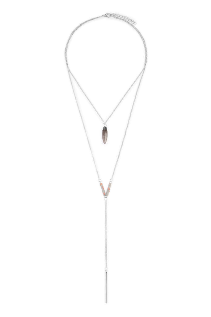 LAYERED LARIAT NECKLACE