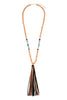 Natural Stone Tassel Pendant Necklace