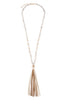 Natural Stone Tassel Pendant Necklace