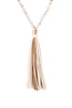 Natural Stone Tassel Pendant Necklace