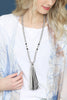 Natural Stone Tassel Pendant Necklace