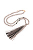 Natural Stone Tassel Pendant Necklace