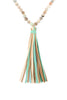 Natural Stone Tassel Pendant Necklace