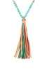 Natural Stone Tassel Pendant Necklace