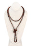 NATURAL STONE HAND KNOTTED LONG NECKLACE