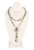 NATURAL STONE HAND KNOTTED LONG NECKLACE