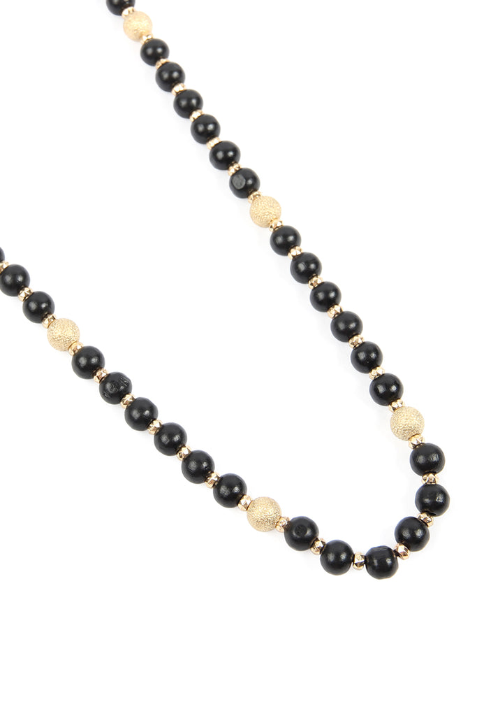 HDN2880 - WOOD BEAD NECKLACE