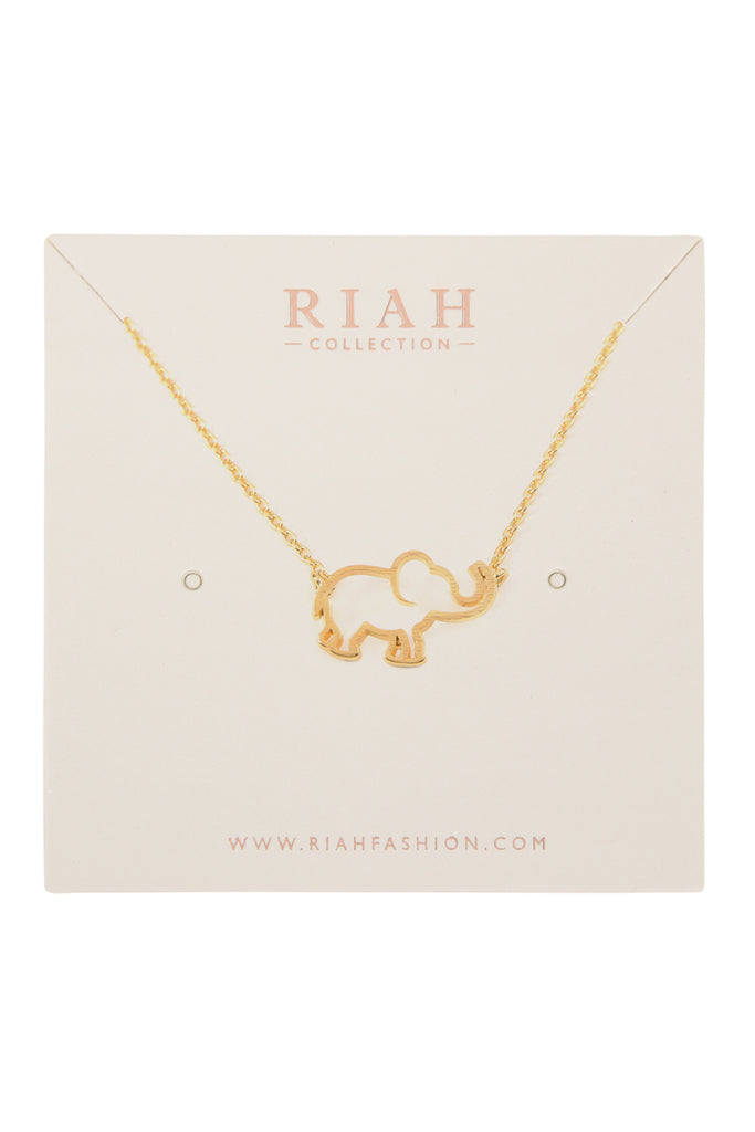 HDNC3N82 - ELEPHANT CAST PENDANT NECKLACE