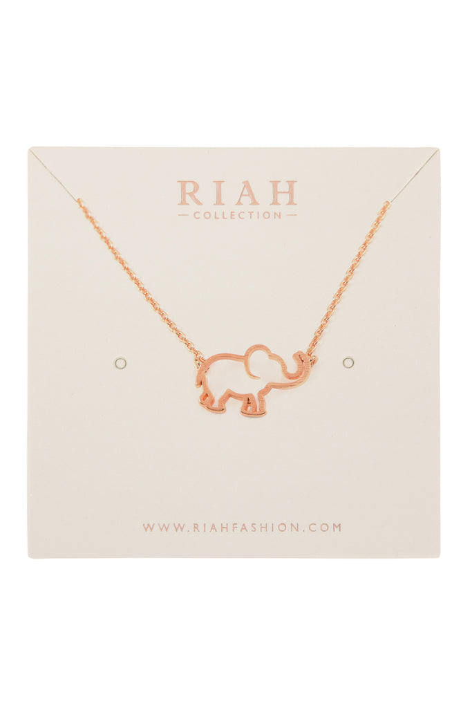 HDNC3N82 - ELEPHANT CAST PENDANT NECKLACE