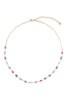 JNB456 - EVIL EYE CHAIN COLOR CHOKER NECKLACE