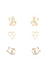 LEA700 - 3 PAIR SET BEE EARRINGS