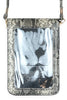 SNAKE SKIN CELLPHONE CROSSBODY WITH CLEAR WINDOW