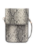 SNAKE SKIN CELLPHONE CROSSBODY WITH CLEAR WINDOW