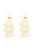 THREE LAYERED THREAD TASSEL EARRINGS