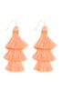 THREE LAYERED THREAD TASSEL EARRINGS