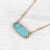 SEMI PRECIOUS OVAL STONE NECKLACE