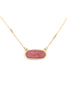 SEMI PRECIOUS OVAL STONE NECKLACE