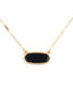 SEMI PRECIOUS OVAL STONE NECKLACE