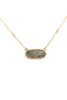 SEMI PRECIOUS OVAL STONE NECKLACE