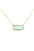 SEMI PRECIOUS OVAL STONE NECKLACE