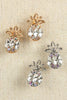 MYE1154 -  PINEAPPLE RHINESTONE EARRINGS/6PAIRS