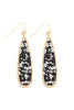 MYE1196 - LONG PEAR GLITTER FACETED DANGLE HOOK EARRINGS