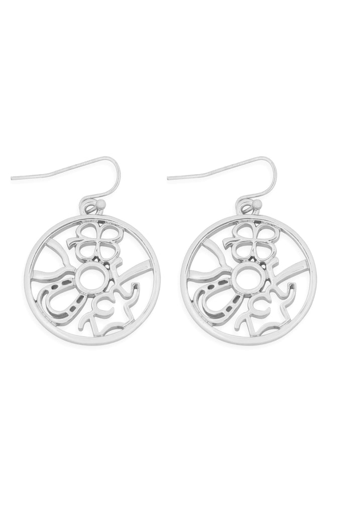 ROUND CAST DANGLE HOOK EARRINGS