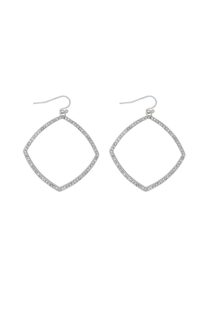 MYE1290 - ZIRCONIA POLYGON DROP EARRINGS