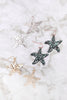 PE3092 - METAL FILIGREE STAR FISH HOOK EARRINGS