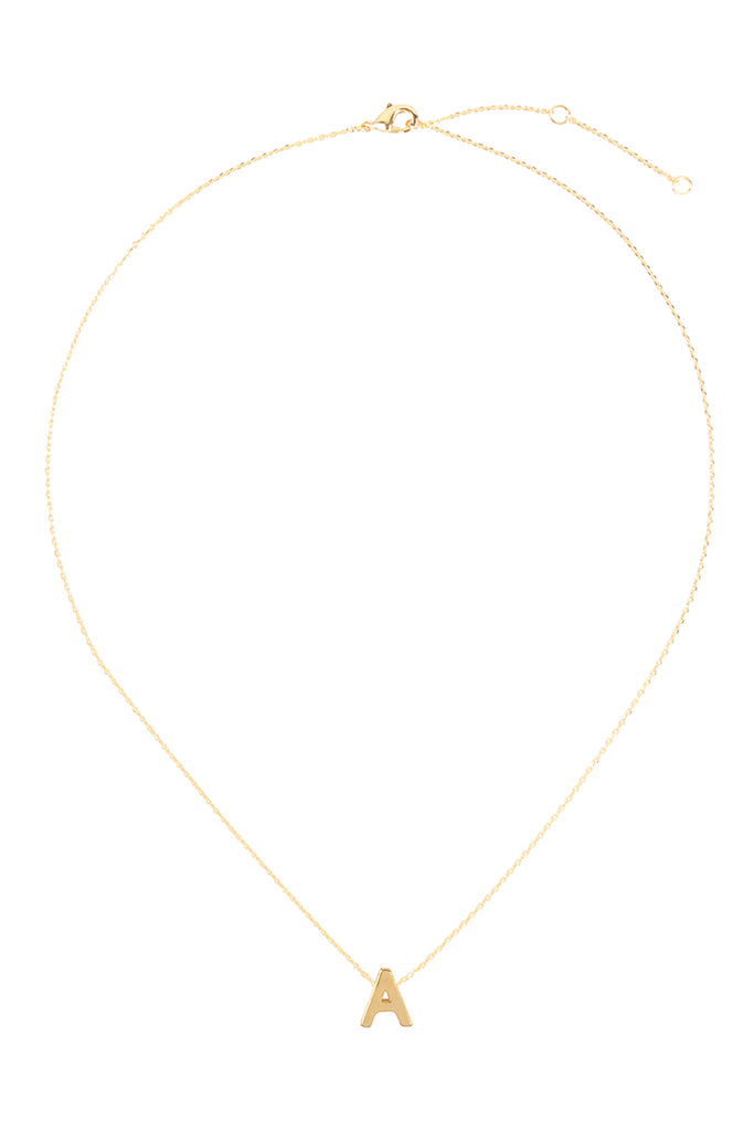 PN3642A - "A" INITIAL DAINTY CHARM NECKLACE