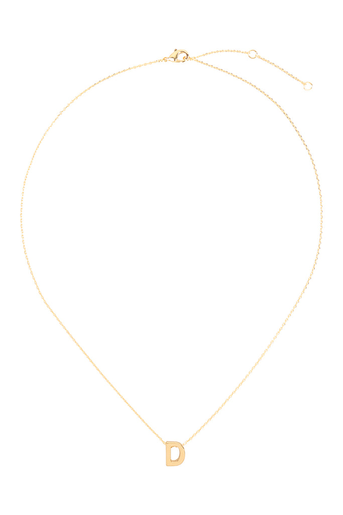 PN3642D - "D" INITIAL DAINTY CHARM NECKLACE