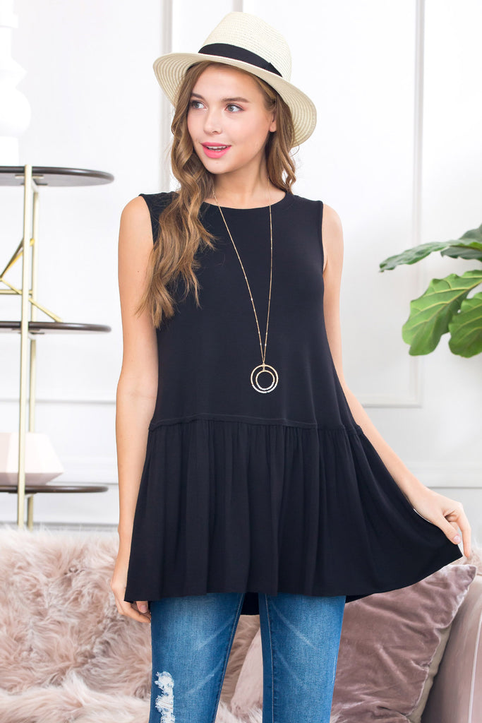 Sleeveless Peplum Tunic