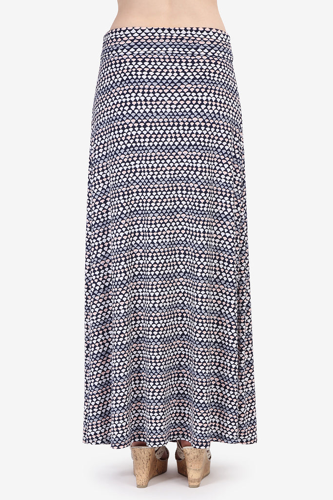 Simple Patterned Maxi Skirt