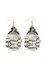 SNAKE SKIN TEARDROP LEATHER EARRINGS